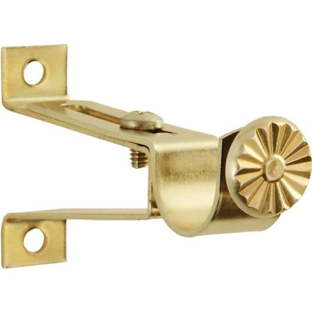 Decorative Cafe Rod Bracket, Brass